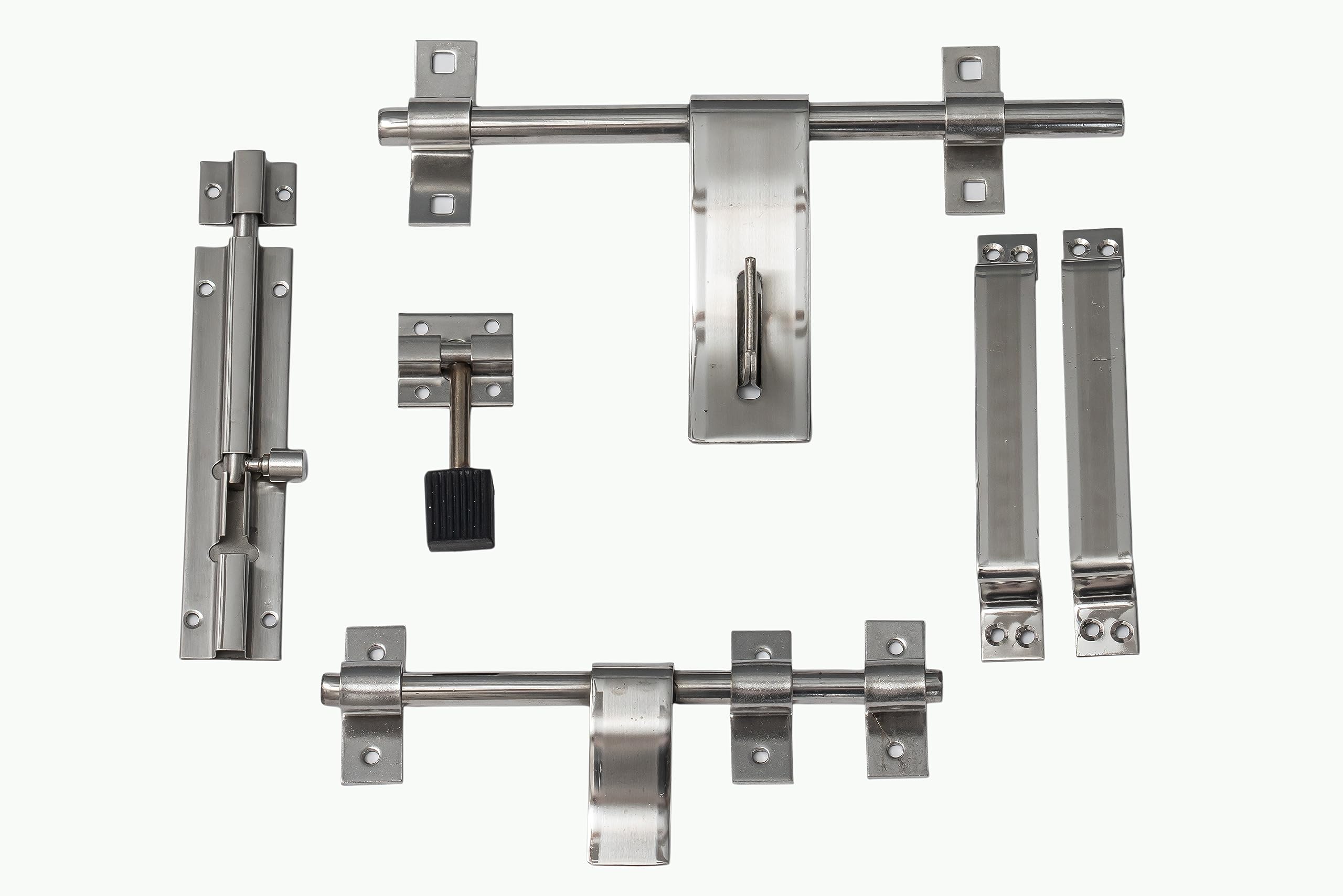 MHS Stainless Steel Decorative Door Kit Aldrop Set Accessories 10" Inch for Single Door (3 MM Laher) (B0BQ78VNZ3) Amazon Price History, Amazon Price Tracker