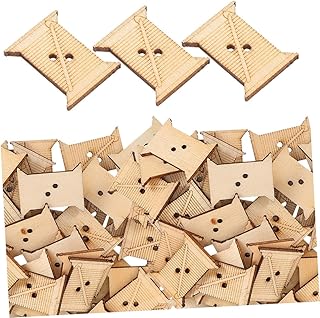 VILLCASE 100pcs Wooden Thread Winding Boards for Sewing and Embroidery Double-Sided Organizer for Crafting Suitable for DIY Projects and Needlework Supplies