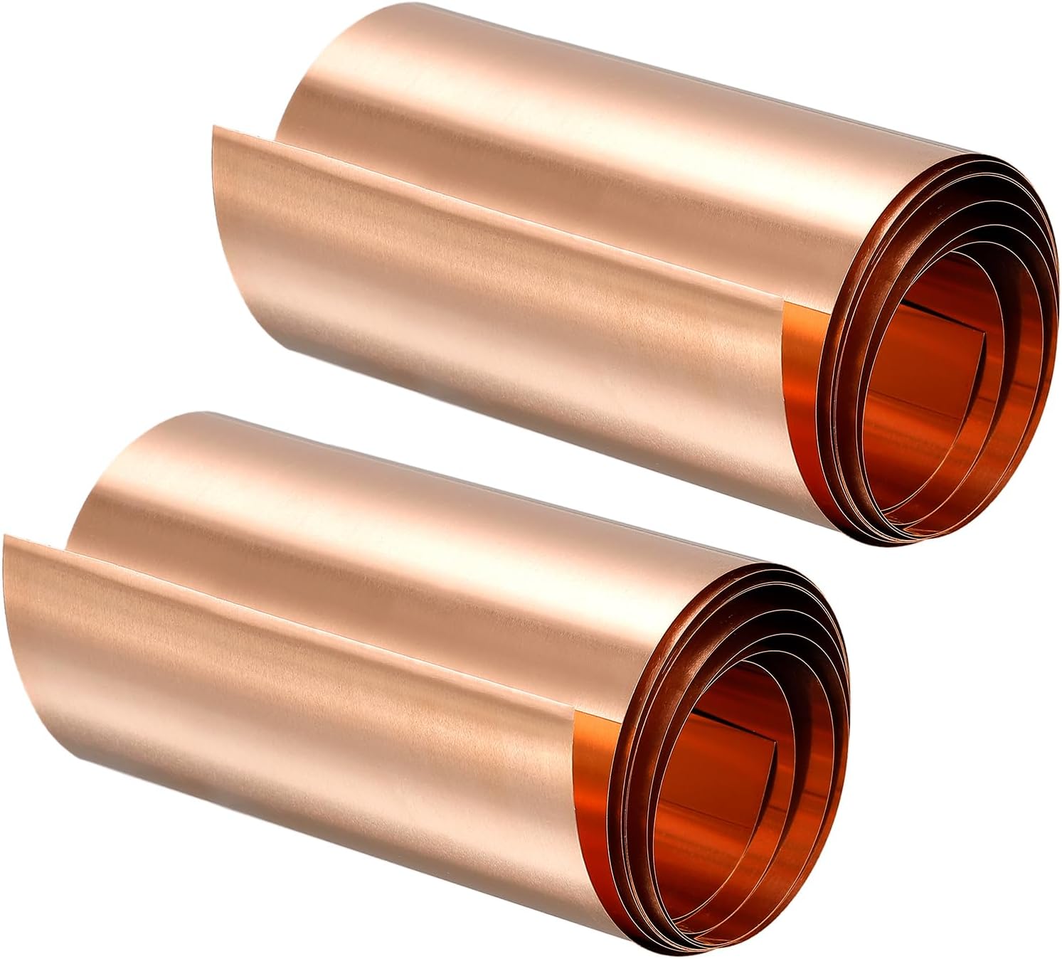 uxcell Copper Sheet Roll, Metal Foil Plate 1000mm x 80mm x 0.1mm 2pcs