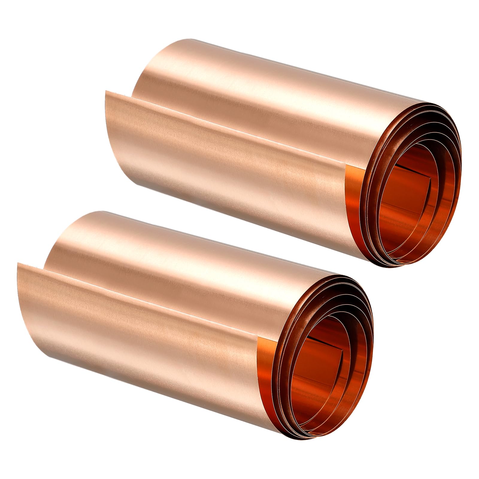 uxcell Copper Sheet Roll, Metal Foil Plate 1000mm x 80mm x 0.1mm 2pcs