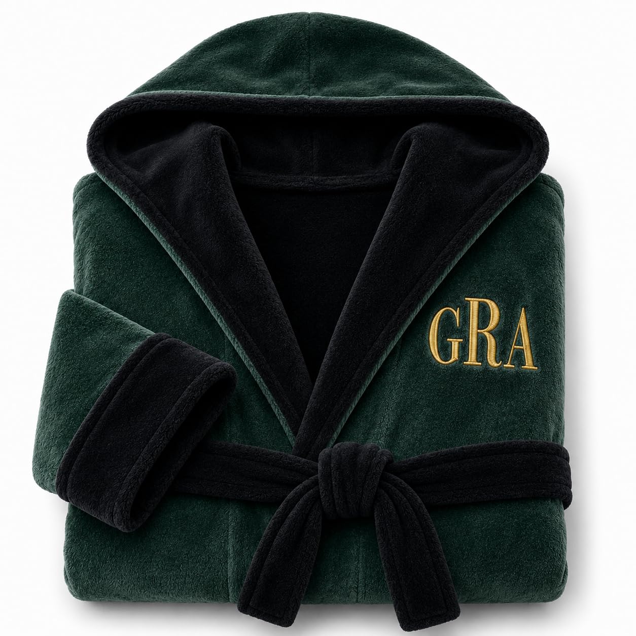Lotus Linen Personalized Men's Plush Robe