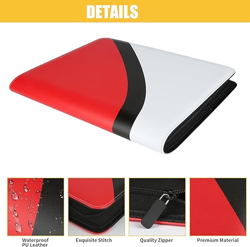 Miniatura 3 de Carpeta Toploader rígida, fundas rígidas con 9 bolsillos para 288 tarjetas. Carpeta de tarjetas con fundas para rígidas "3 × 4", tarjetero