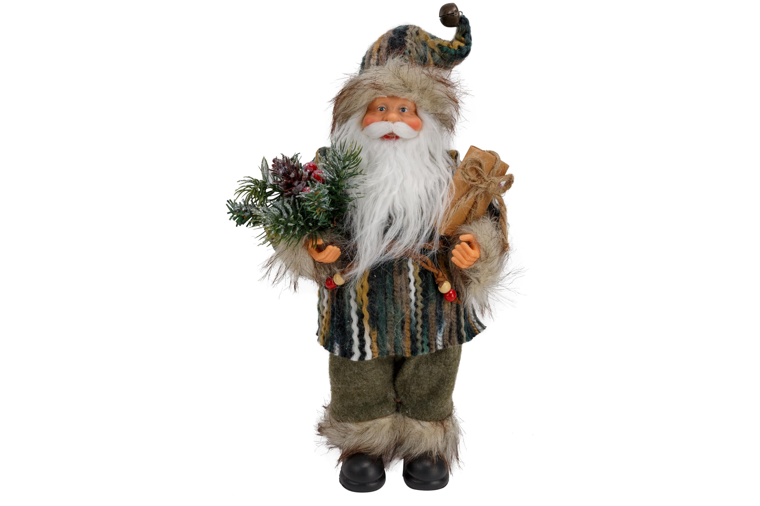 Cosy Home Polyester Santa Claus Figurine, Green, 20 x 13 x 31 cm