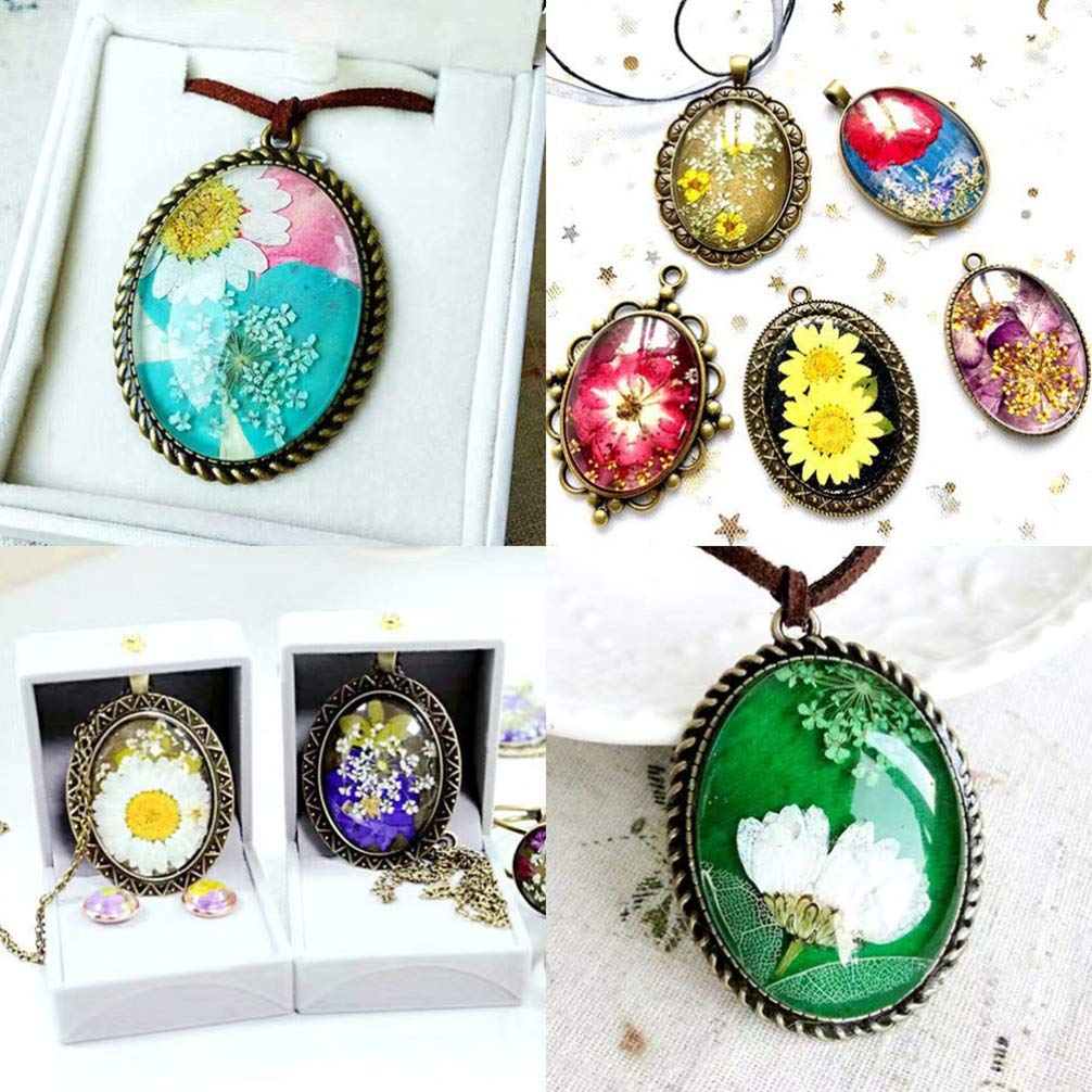 SUPVOX 200 Cabochon In Vetro Per Gioielli Fai Da Te - Tema Natale Ovale 10 Mm - Trasparenti E Colorati