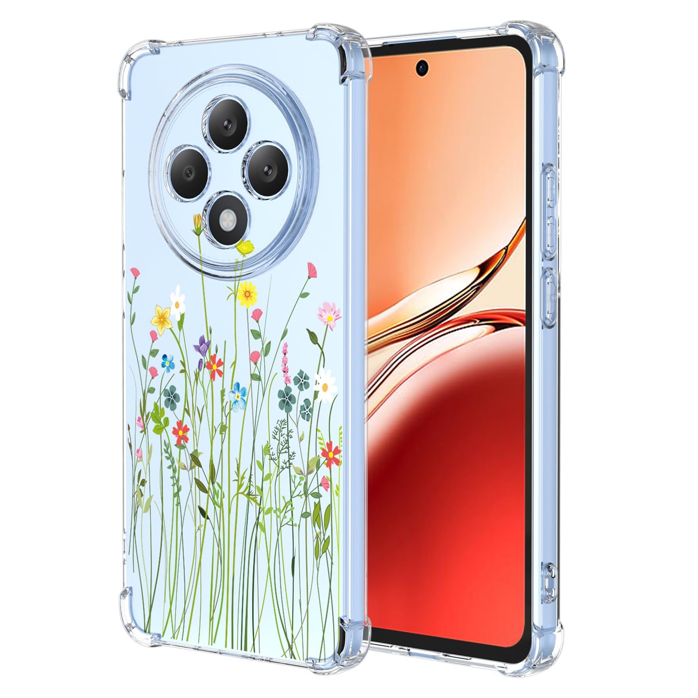 Coole Handyhülle Für Oppo Reno 12F / Reno 12 FS – Blumenmuster, Ultra Dünn & Stoßfest