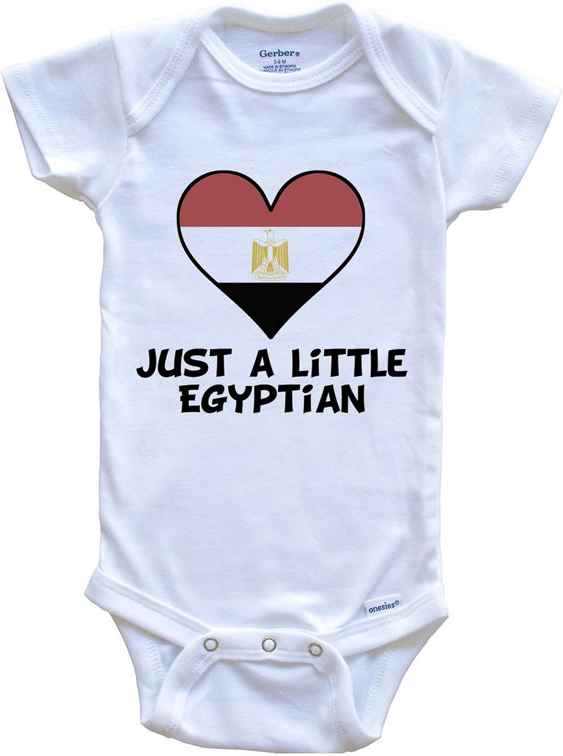 Really Awesome Shirts Just A Little Egyptian Baby Bodysuit - Cute Egypt Flag