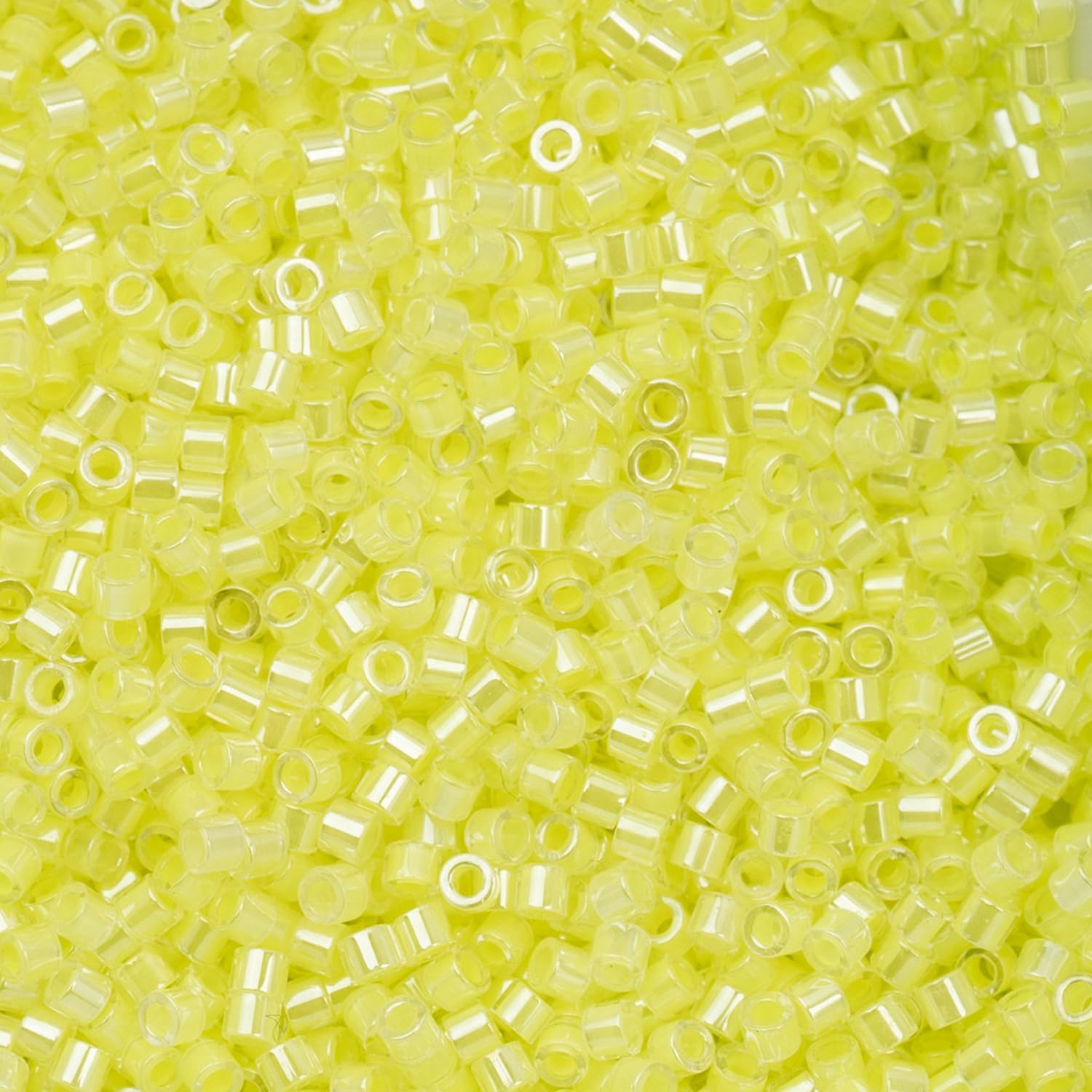 John Bead 25g Cylin Beads Limeade Yellow Neon Color 11/0 Glass Cylindrical Seed Beads for Jewelry Bracelets Necklaces Earrings Making Embroidery
