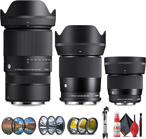 16-300mm f/3.5-6.7, 23mm f/1.4 & 56mm Triple Lens for Canon RF Bundle | For Portraits, Weddings | Indoor & Outdoor Adventure + More