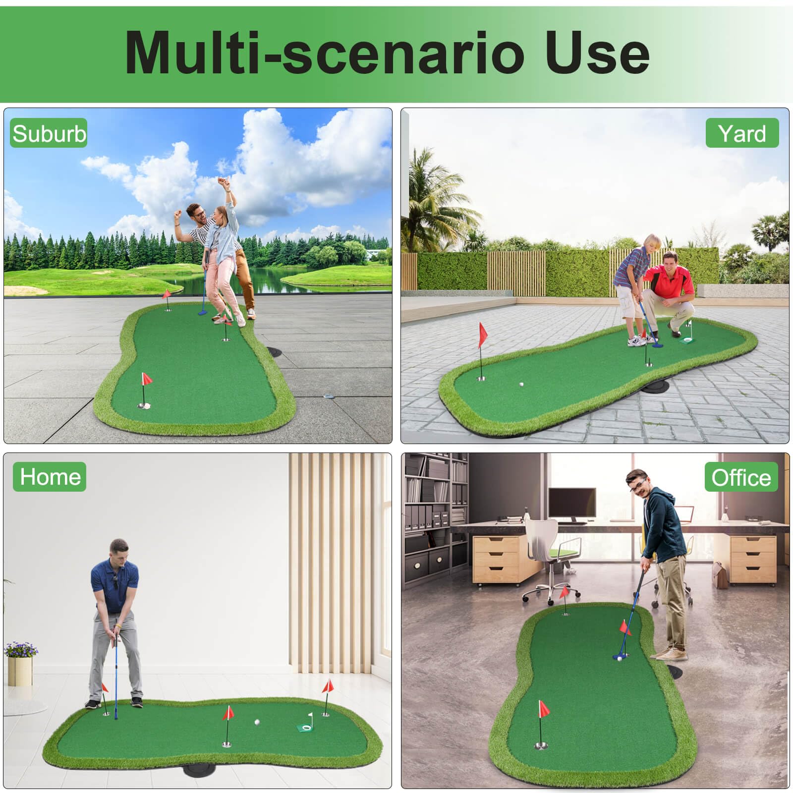 KEMLDIVS Golf Putting Green Mat - Professional Training Mat