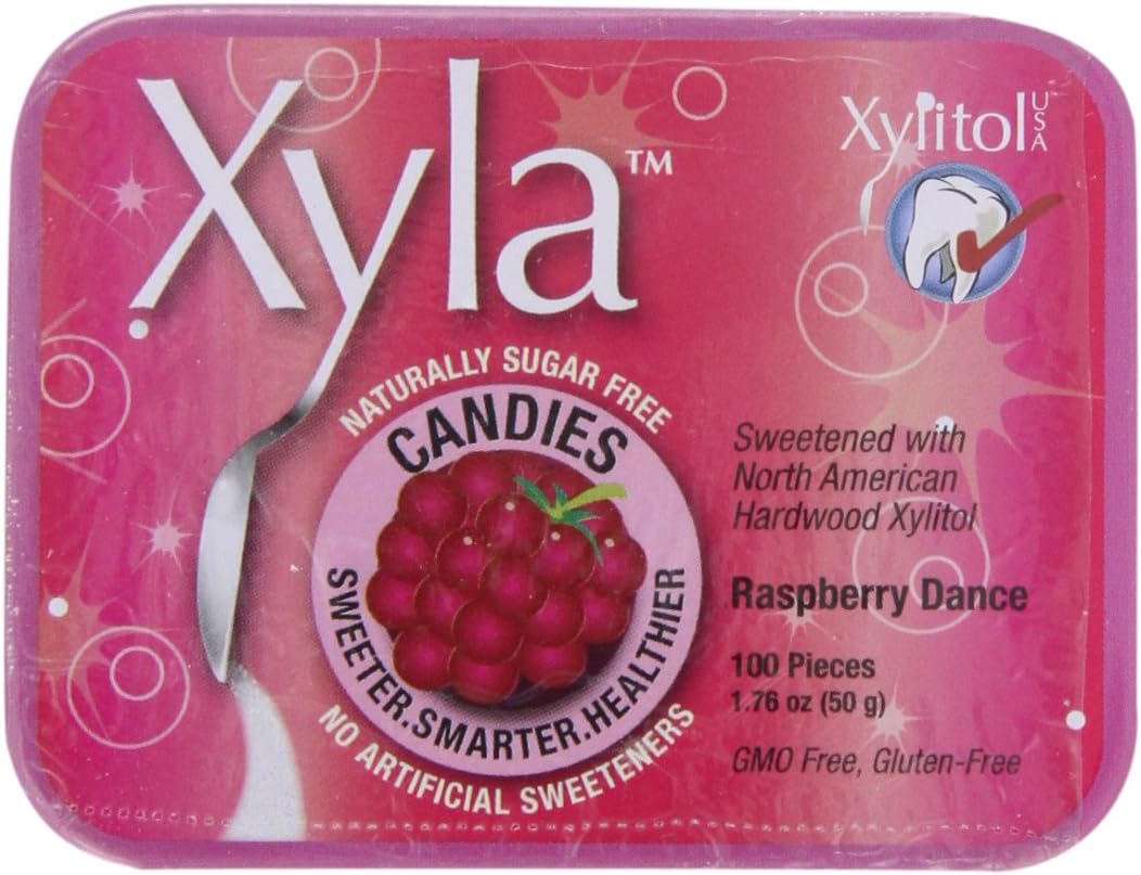 Xyla , Raspberry Dance, 100-Count Mints (Pack of 6)