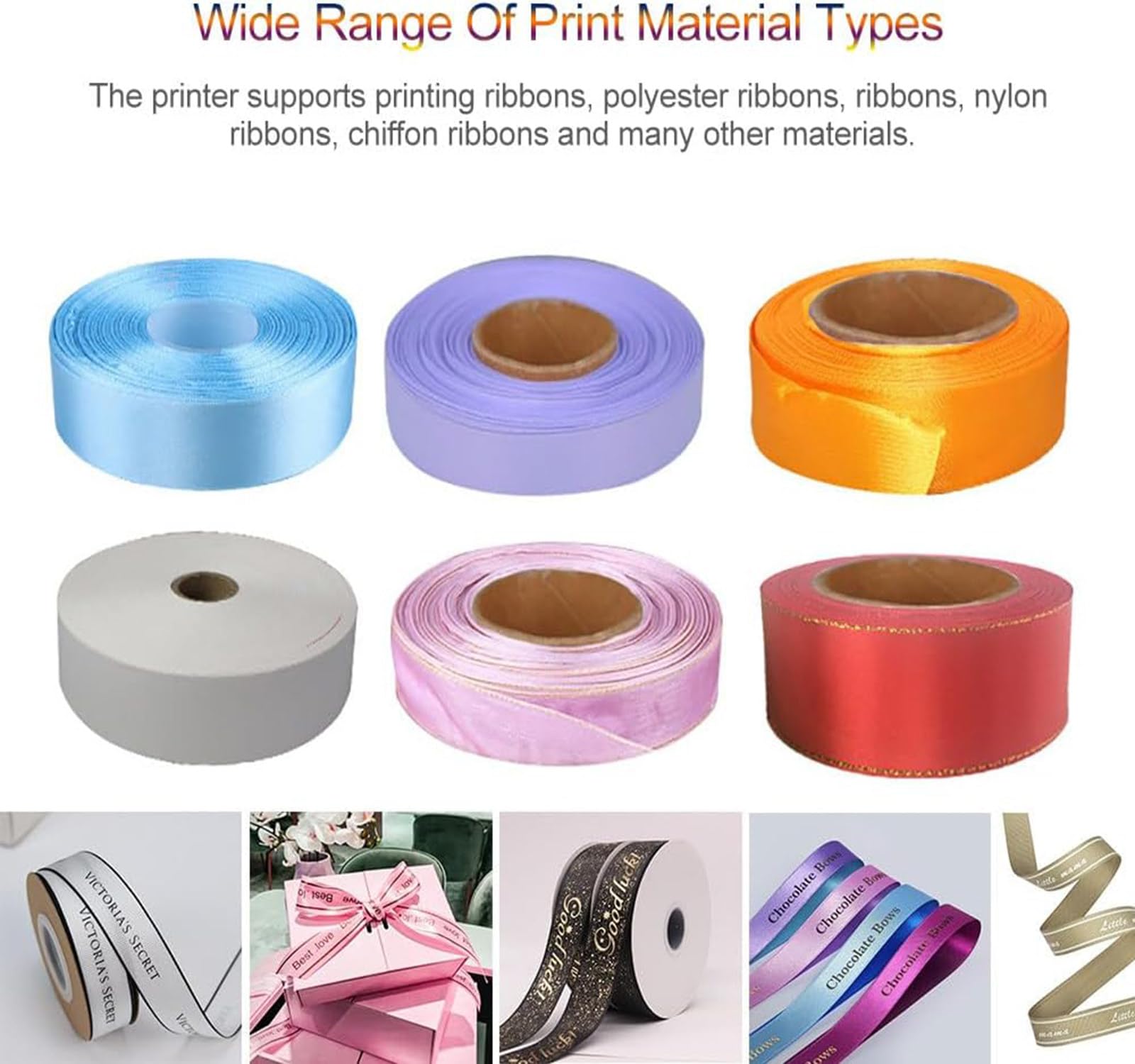 Ribbon☆ Ribbon Printer | WiFi Ribbon Printing Machine | PC & IOS