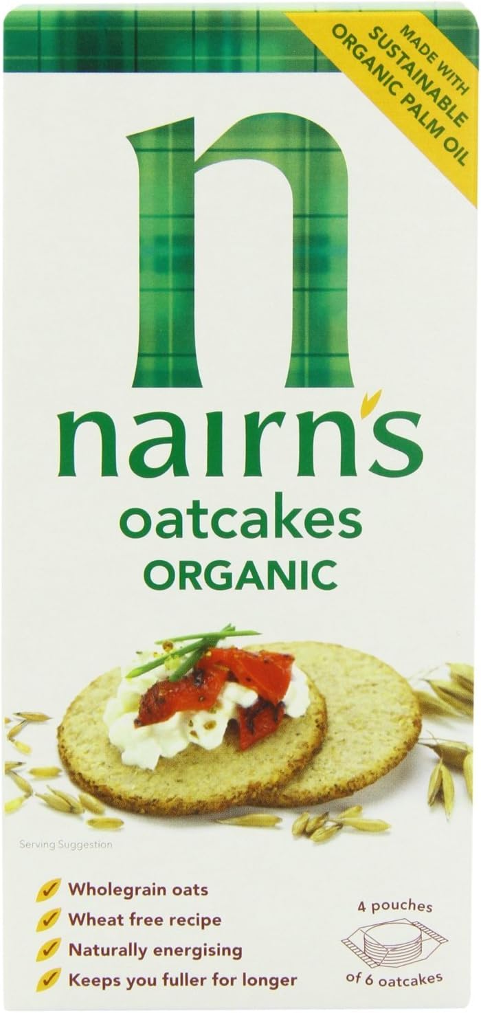 Nairns Organic Rough Oatcakes 250g - Pack of 6
