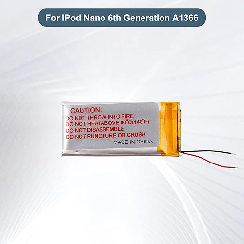 Miniatura 3 de Batería de repuesto 616-0531 compatible con iPod Nano 6 generación A1366 16GB 8GB con herramientas