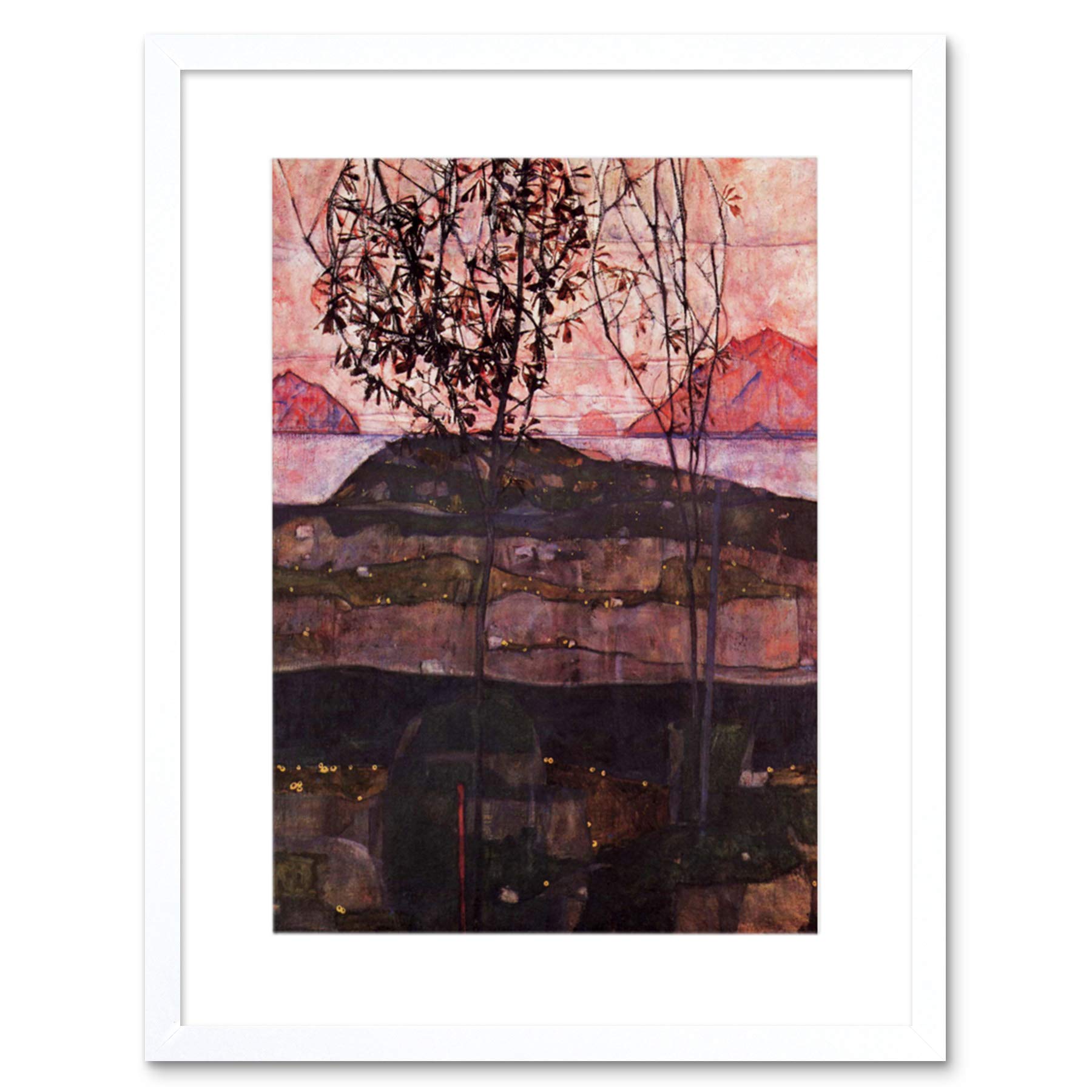 Wee Blue Coo Egon Schiele Underground Sun Old Master Picture Framed Wall Art Print