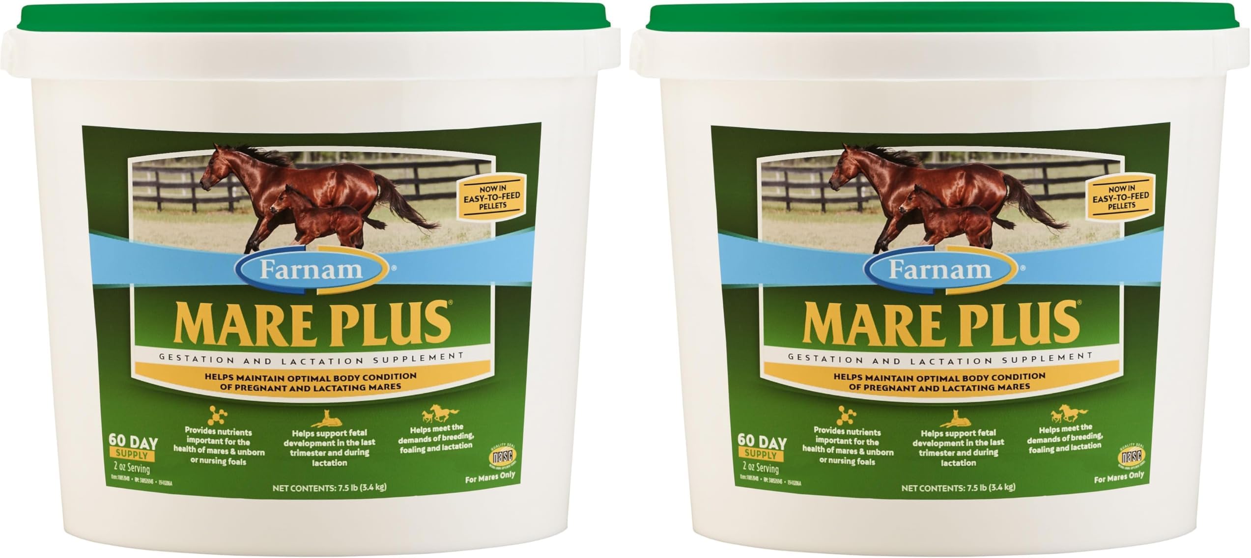Farnam Mare Plus Gestation & Lactation Supplement 7.5 pounds, 60 Day Supply (Pack of 2)