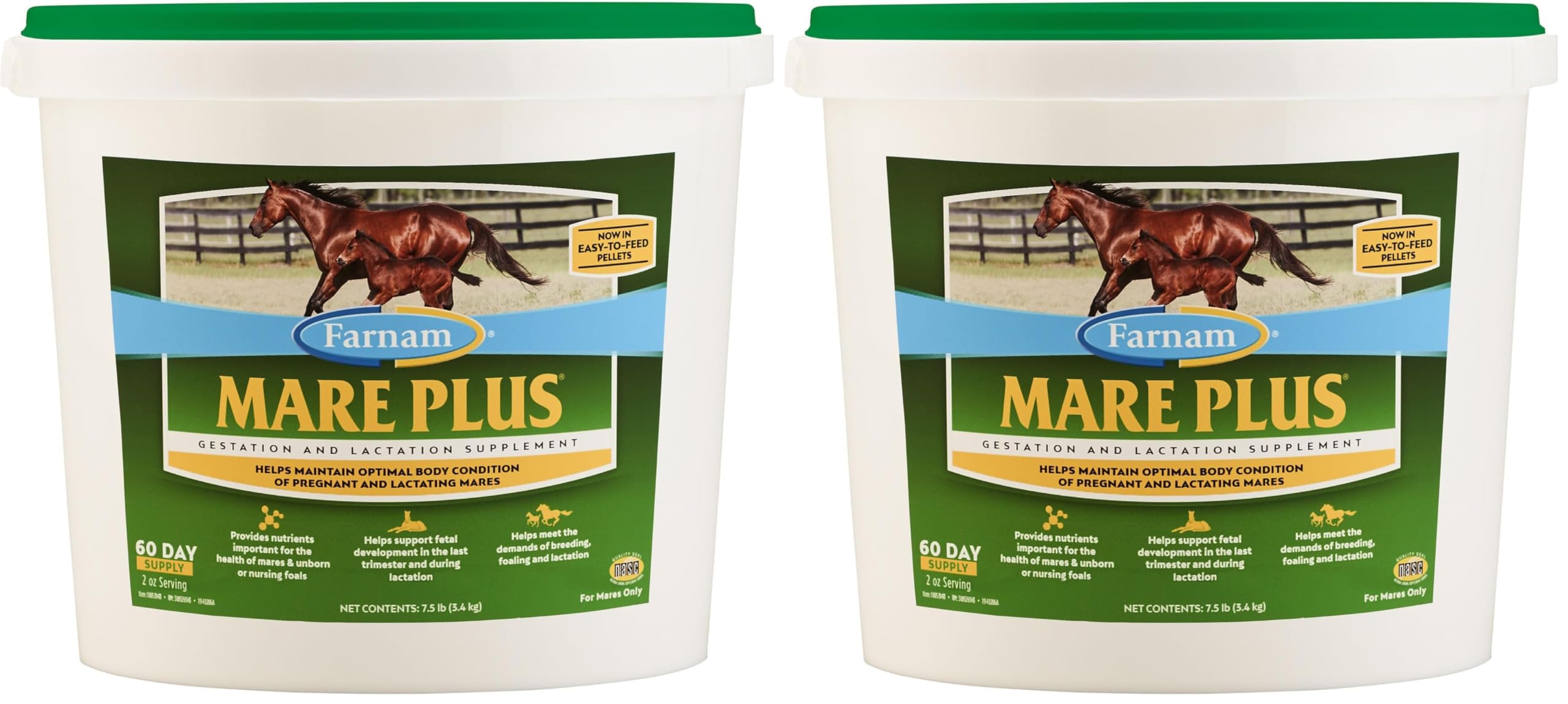 Farnam Mare Plus Gestation & Lactation Supplement 7.5 pounds, 60 Day Supply (Pack of 2)