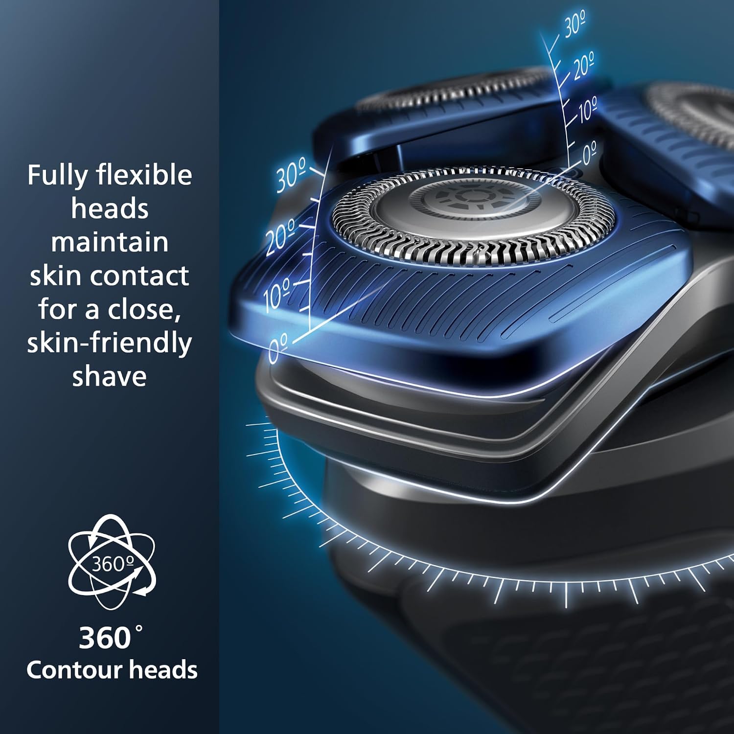 Philips Norelco 7800 Electric Shaver, Black | 45 SteelPrecision Blades, SenseIQ Technology, Nano SkinGlide coating, 360° Flexible Heads, Charging Stand, S7885/85 thumbnail 5