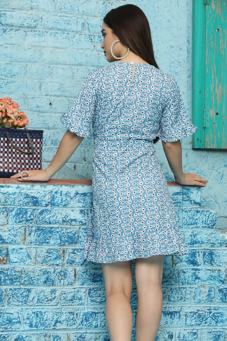 OM SAI LATEST CREATION Women’s Rayon Full Sleeve A-Line Mini Western Dress – Stylish and Comfortable for Women or Girls – Buy Now!