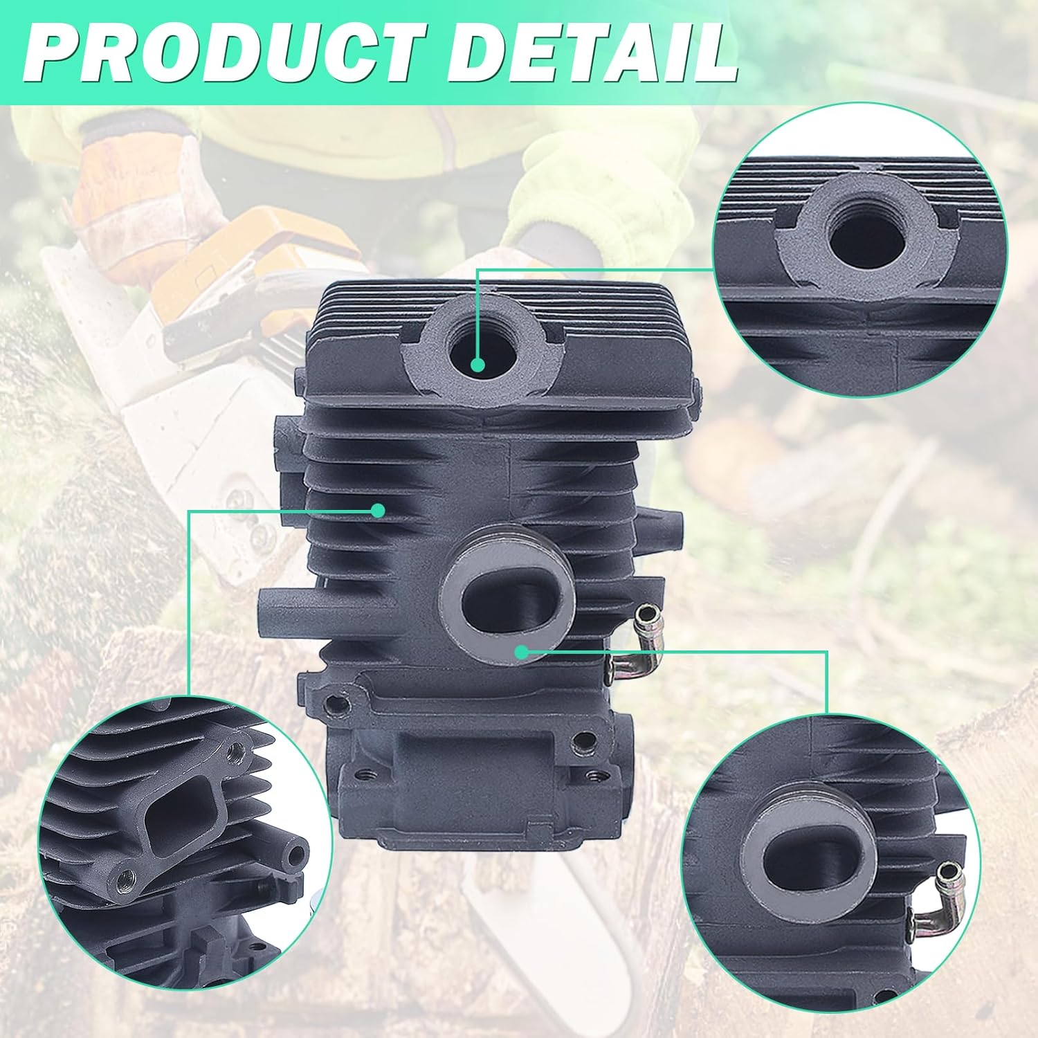 Adefol 37MM Cylinder Piston Kit for Stihl MS192 MS192T MS192TC MS192TC-E MS192TC-E Z M S192T-Z Chainsaws Replace # 1137 020 1203, 11370201203