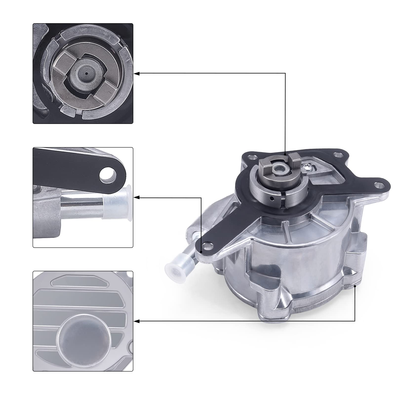 AULINK 6422300165‎ Pompa per Vuoto Freno per Mercedes-Benz 2007-2012 (Motore 3.0L 3.5L) W251 W221 W211 X164 W164 R320 R350 S350 E320 E350 GL320 GL350 0 ML32. 0 ML350 724807390