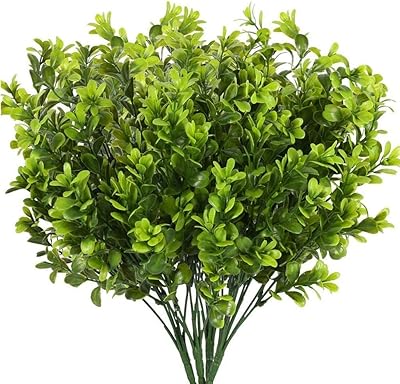 Amazon 人工プラスチック外装緑のインテリアエクステリアタトゥー低木ポット植物偽春 緑 数量 4のパック 緑 4つのベッドルーム 人工観葉植物 オンライン通販