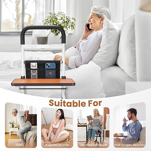 Miniatura 7 de ONLYCARE Rieles de cama para adultos mayores, rieles laterales ajustables para camas para personas mayores y pacientes, soporte de cama para