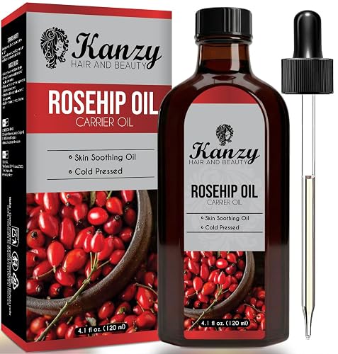 Kanzy Hagebuttenöl Kaltgepresst 100% Rein 120ml Rosehip Oil Wildrosenöl für