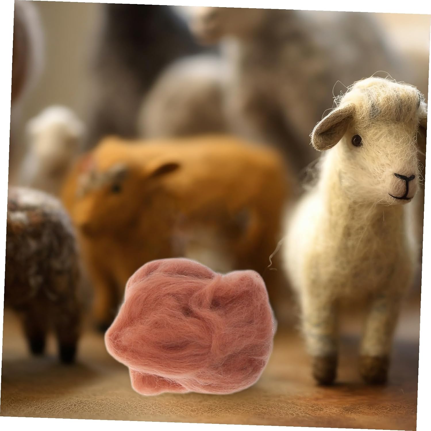 6 Bags Needle Felting Wool Roving for DIY Craft Projects