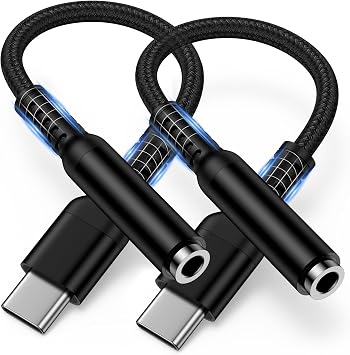 USB C to 3.5mm Headphone Jack Adapter for iPhone 18/17, Aux to USB C Dongle