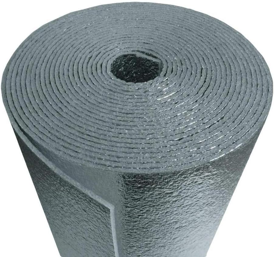 50 Sq Ft R-8 HVAC Duct Wrap Insulation Reflective 2 Sided Foam Core 12' x 50'