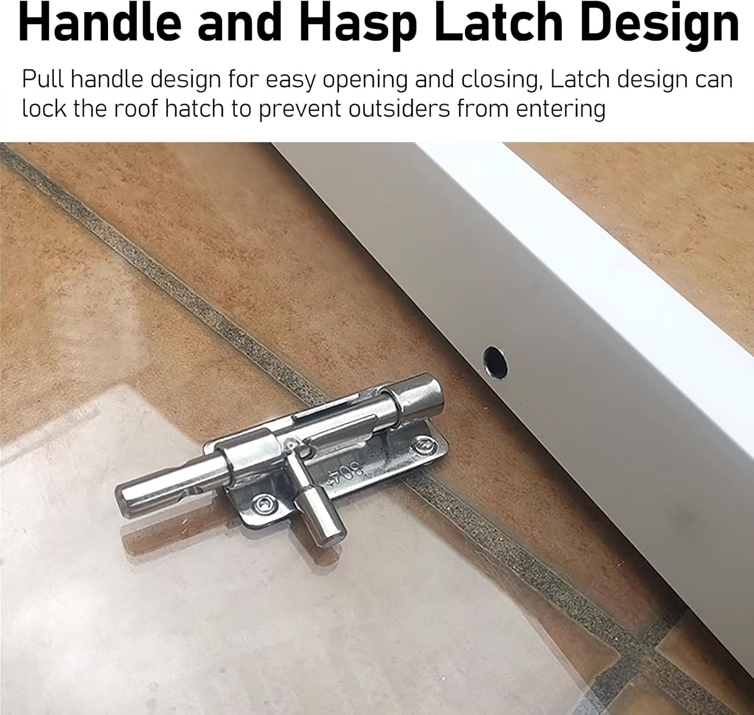 Roof Access Hatch Door 24x36 30x36 36x36 39x39in, Attic Hatch Cover with Gas Shock Strut & Lockable Handle, Roof Metal Plate Rainproof for Cellar Door, Escape Lid, Well Cover(90x100cm 35.4x39.4in)