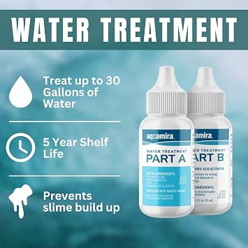 5-Gallon Stackable Water Tanks for Long-Term Emergency Storage | Complete Water Storage Kit for Survival with Lids, Spigot, Water Treatment, Hose & Faucet Attachment (6 Tanks (30 Gallons))