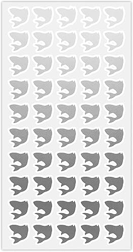 Miniatura 7 de 50 calcomanías de comida de boda para tarjetas de lugar, opciones de menú de tarjetas de lugar, calcomanías para elección de comida de boda (plata,