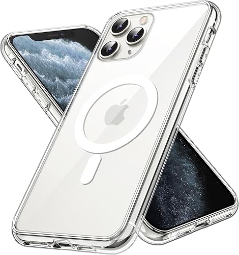 JETech Funda magnética para iPhone 11 Pro Max de 6.5 pulgadas, compatible con carga inalámbrica MagSafe, a prueba de golpes, parte trasera