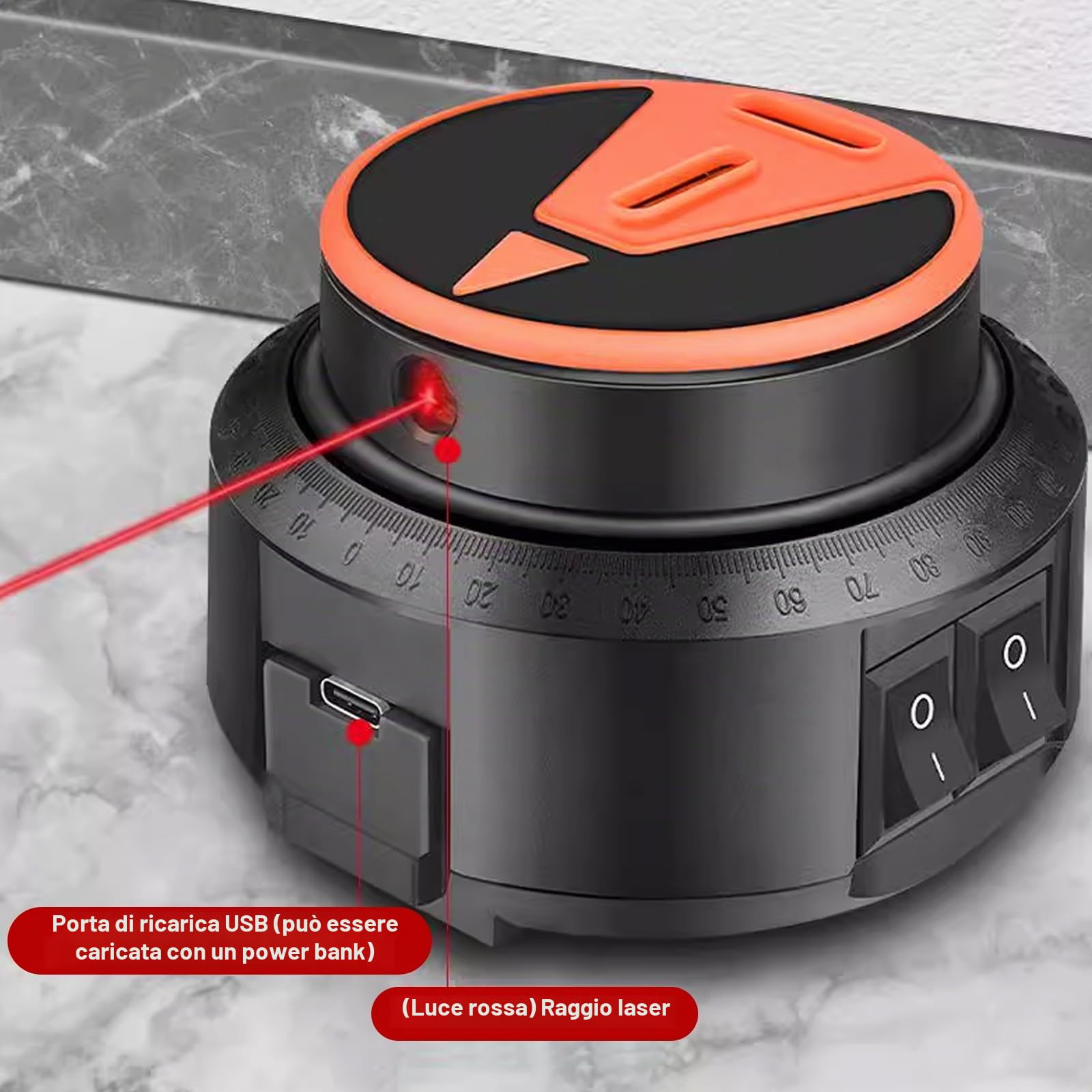 Aspiratore Polvere Trapano, Raccogli Polvere per Trapano, Collettore di polveri con con Livello Laser per Trapano per appendere quadri, dipingere, ristrutturare la casa