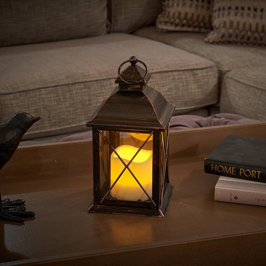 Amazon.com: Smart Design STI84035LC Aversa Metal Lantern with LED