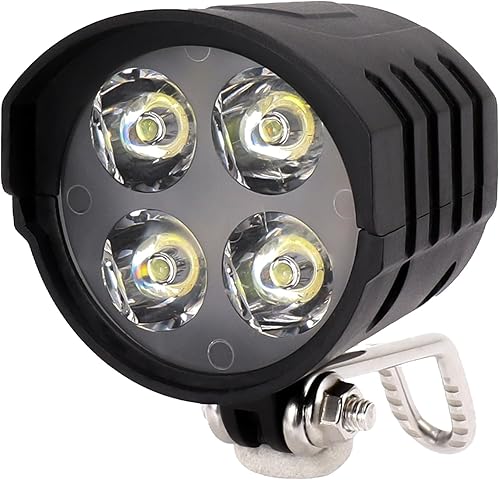 Faro delantero de bicicleta de 12 W, luz de bicicleta súper brillante, 36 V, 48 V, 52 V, 60 V, para bicicletas eléctricas y scooters, faros