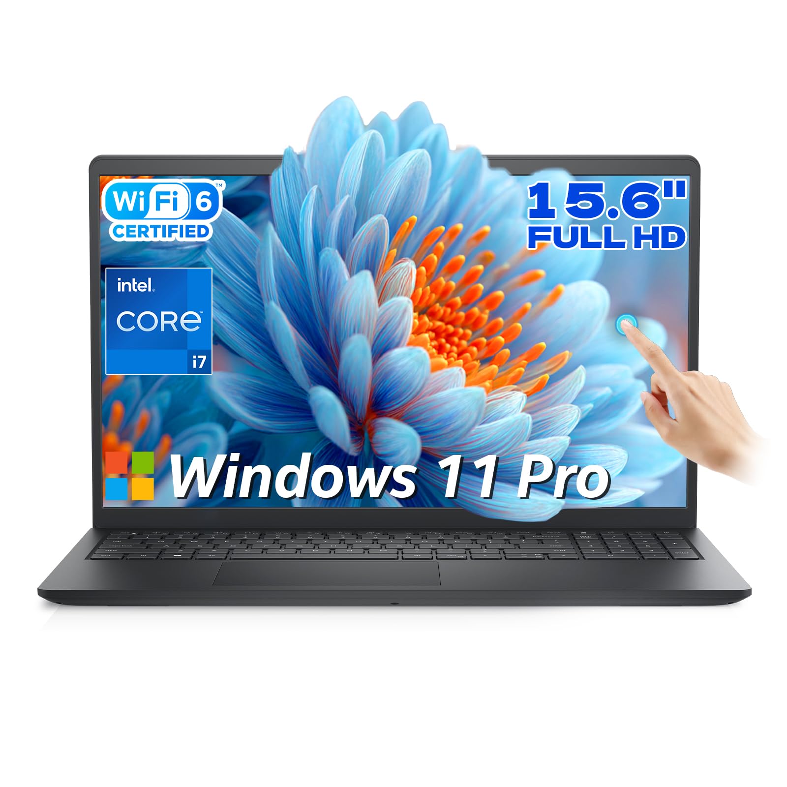 15 Touchscreen Laptop for Business & Home, Intel 13th Core i7-1355U (10-core), 64GB RAM, 128TB SSD, 15.6" Touch Screen FHD Anti-Glare Display, Windows Copilot, Wi-Fi 6, Windows 11 Pro