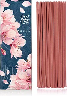 【静かな宵 甘さほどける桜の香り】お香 桜 線香 約60本入 日本製 天然由来 淡路島産 さくら お香立てなし【灯 -TOMORI-】 | インセンス プレゼント 贈り物 ギフト 母の日 敬老の日 【長さ：約13.5cm / 燃焼時間：約30分】
