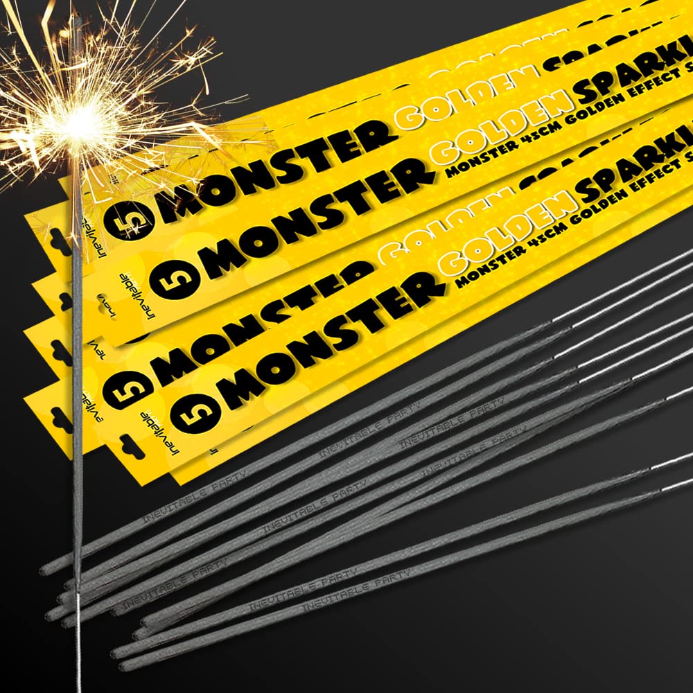 Pack of 50 x 45cm (18") Handheld Monster Golden Sparklers (50 Sparklers) — image 1