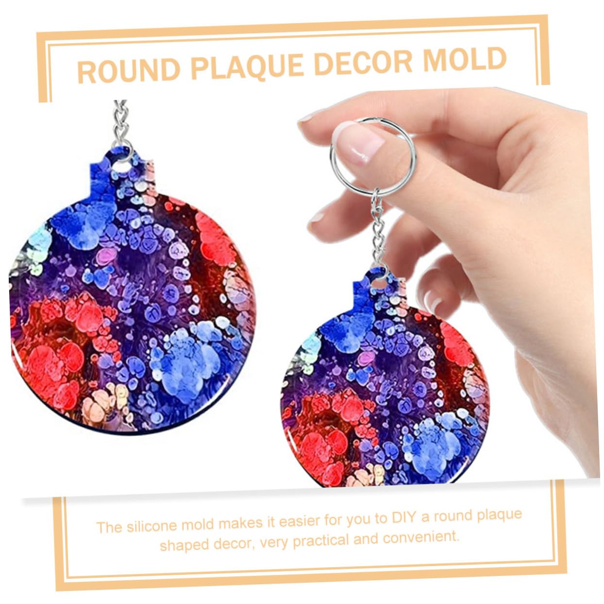COHEALI 12 Pezzi Stampi in Silicone Rotondi per Decorazioni Natalizie Te Materiale Durevole e Flessibile per Collane e Portachiavi Modelli Trasparenti per Epoxy Artigianale