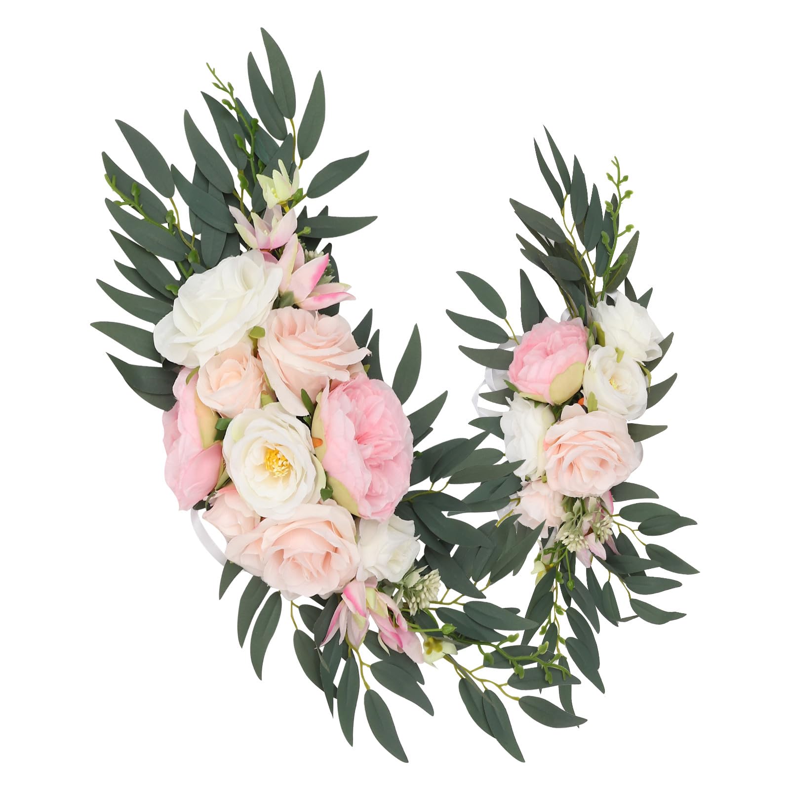 Fleurs artificielles en soie rose lot de 2 pour décoration de mariage
