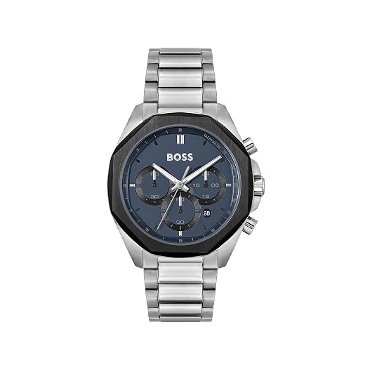 Hugo Boss Relógio masculino Cloud, analógico BOSS Men's Premium Fashion Quartz Chronograph Watch | Water Resistance up to 50m (Model 1514155)