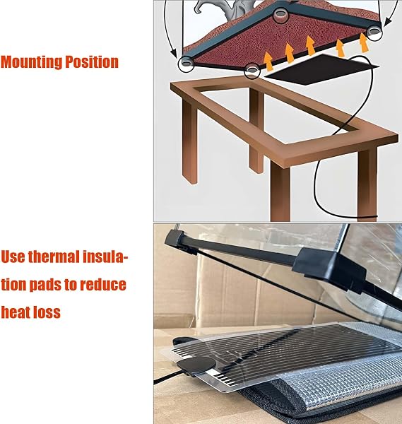 Reptile Heat Mat with Adjustable Temperature Control, Terrarium Heat Warm mats for Pet Tank Tortoise/Snakes/Lizard/Gecko(14W,15 * 28 cm) - 5