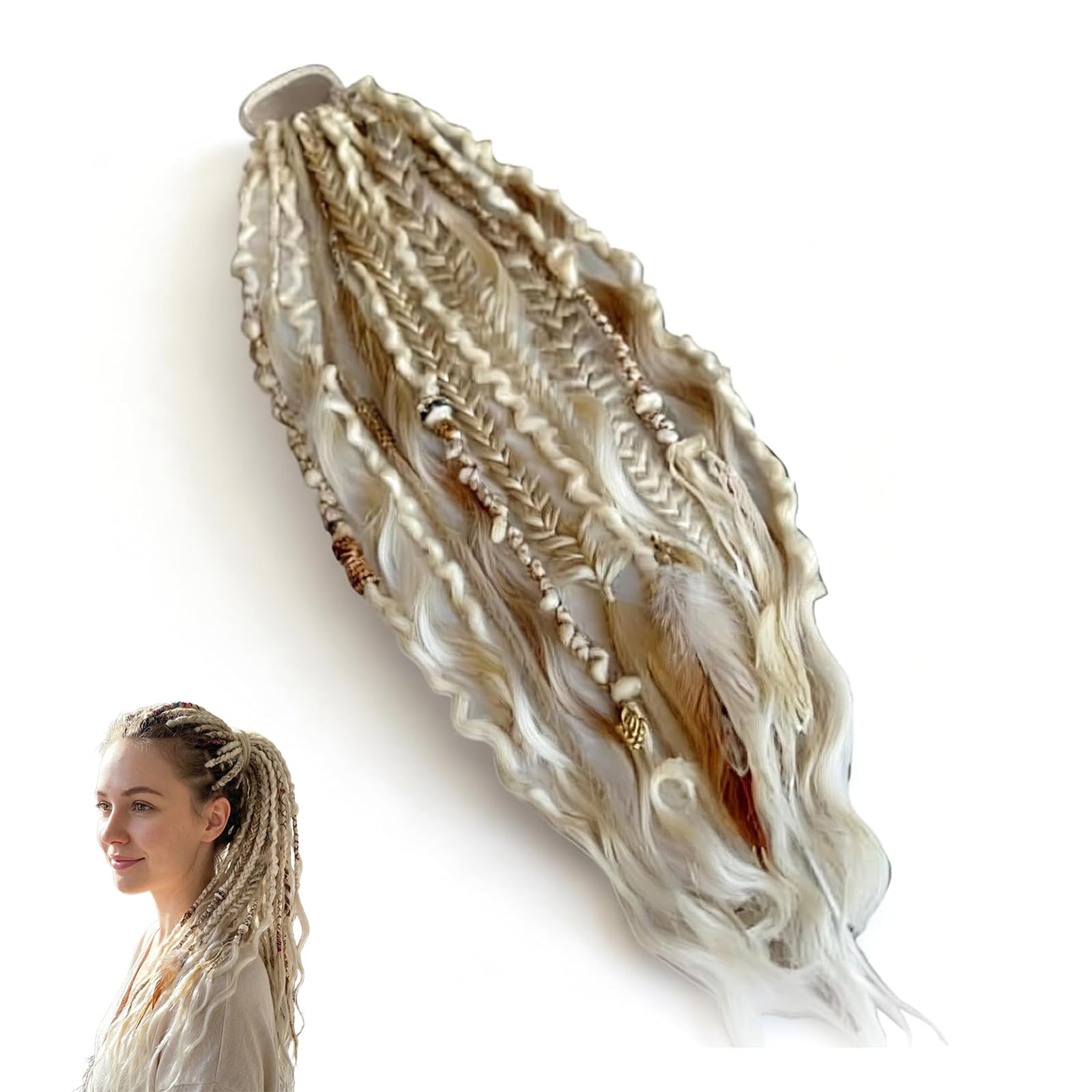 Élastique dreadlocks bohème pour sublimer une queue de cheval plate - 8