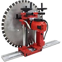 Electric Concrete Saw Wall Cutter 47.2inch Saw Cutter with 20 inch Cutting Depth Wet Dry Disk Saw Cutter with 2 pcs Guide Rail 220V 7580W