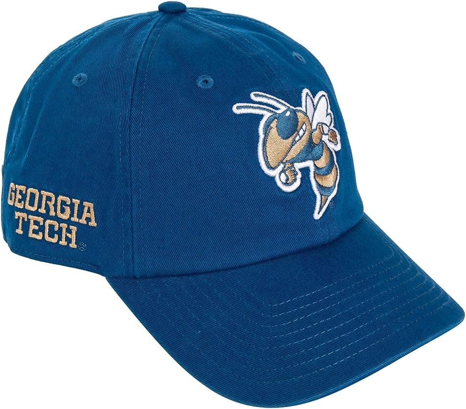 Desert Cactus Georgia Tech University Baseball Hat Yellow Jackets GT Institute of Technology Brimmed Embroidered Hats Cap Adjustable Cloth Strap Adult (Style D1)