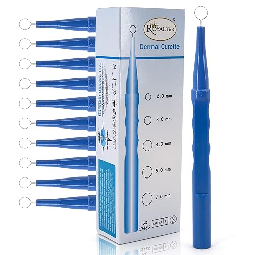 Miniatura 21 de Curetas dérmicas desechables estériles, embalaje fácil de pelar, caja de 10 (0.197 in)