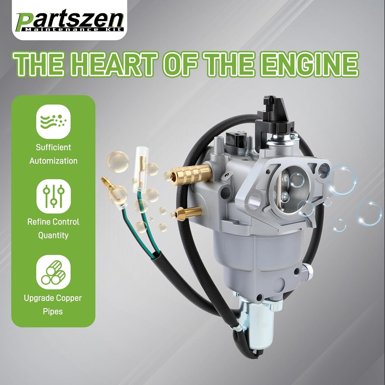 Carburetor Kit for Huayi P28-4-H for Champion 47.131000.25 Dual Fuel Generator Parts 100231 100297 100275 100296 100153 100320 100165 100230 389/420/ 439 CC 6100/7000/ 8100/9000 W