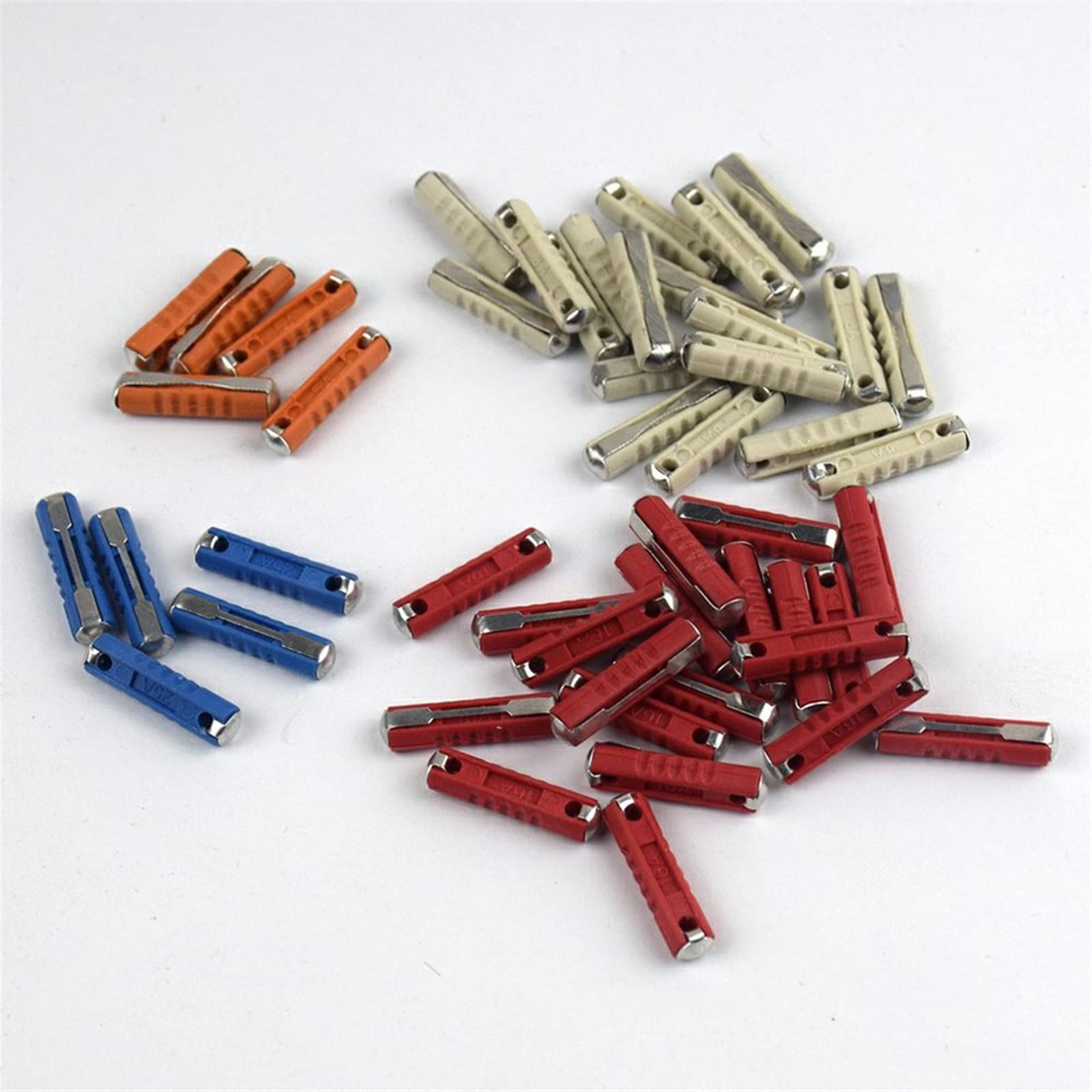 50 Pz/Kit 5A 8A 16A 25A Kit di fusibili for auto d'epoca in ceramica for fusibile for auto Continental for fusibile europeo for siluro proiettile